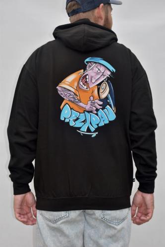 bluza-z-kapturem-przypau-c.i.e.w.k.a-czarna-jasnaszara-1.JPG