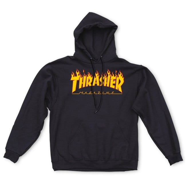 flame logo hoodie trasher black.jpg