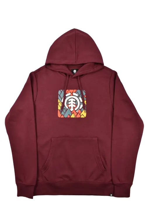 Bluza z kapturem Element Palette HD czerwona przód.png