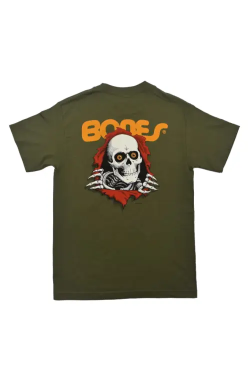 Koszulka T-shirt BONES RIPPER zielona tył.JPG