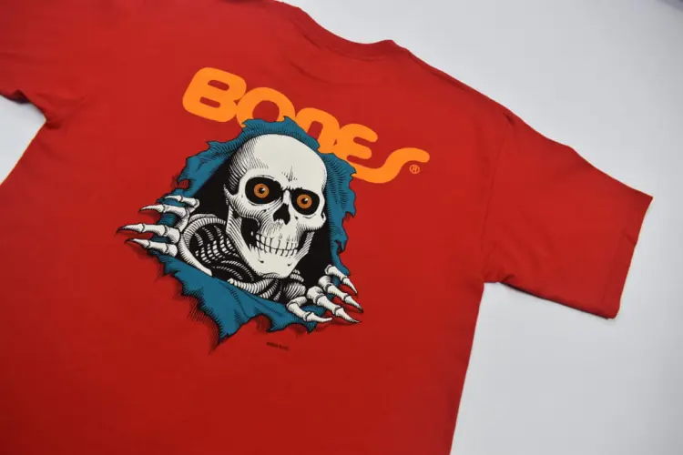 Koszulka T-shirt BONES RIPPER czerwona tył przybliżenie.JPG