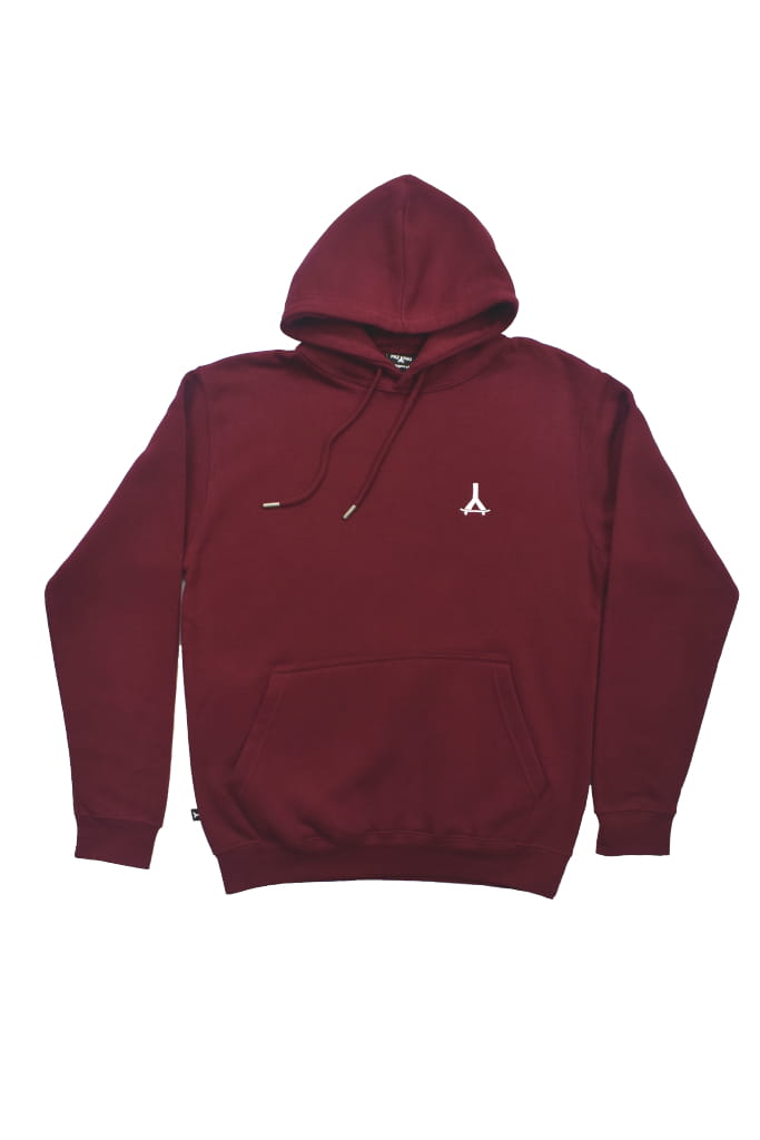Bluza Hoodie burgund font logo.JPG