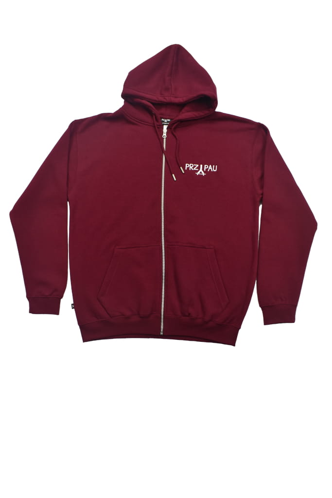 Bluza Zoodie burgund front przypau.JPG